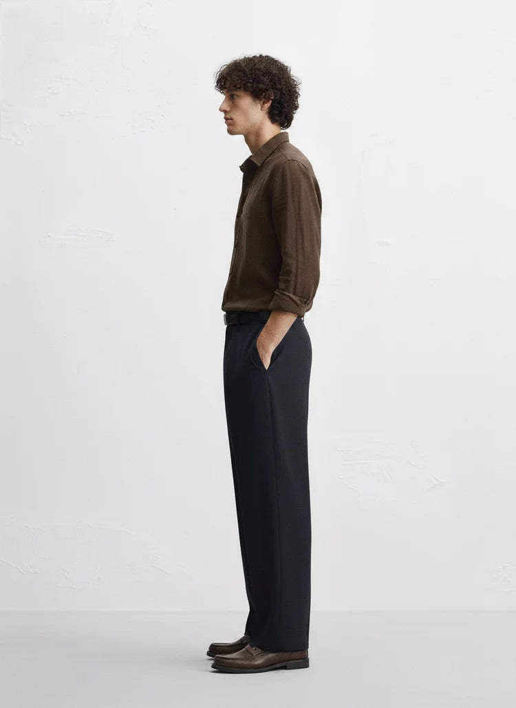 Midnight Tailored Wide-Leg Trousers