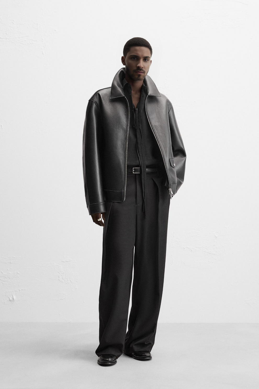 Men Black Leather Jacket