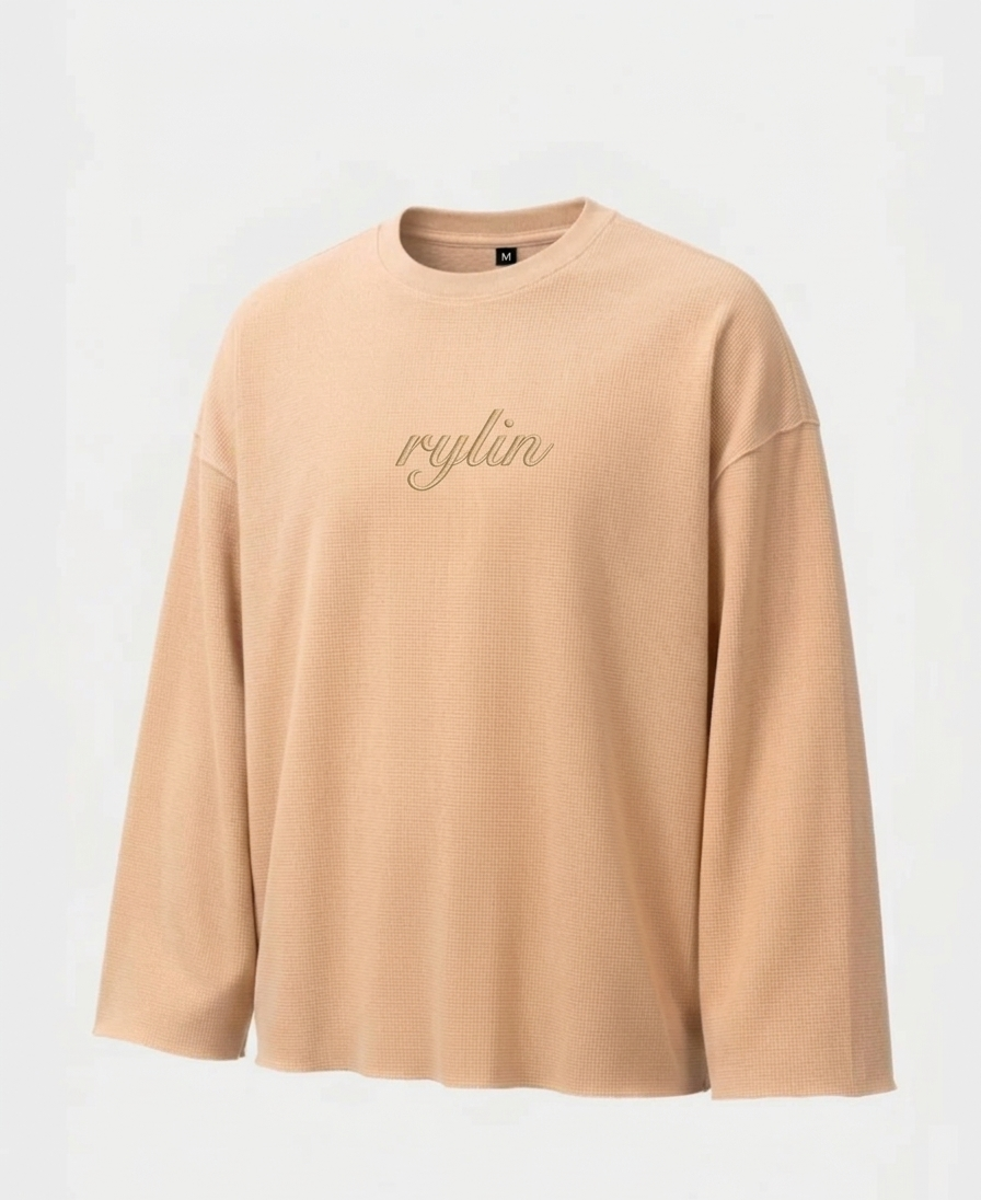RYLIN WAFFLE BEIGE TEE