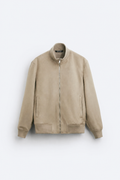 SUEDE BOMBER LEATHER JACKET
