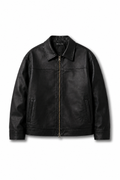 BOXY FIT LEATHER JACKET
