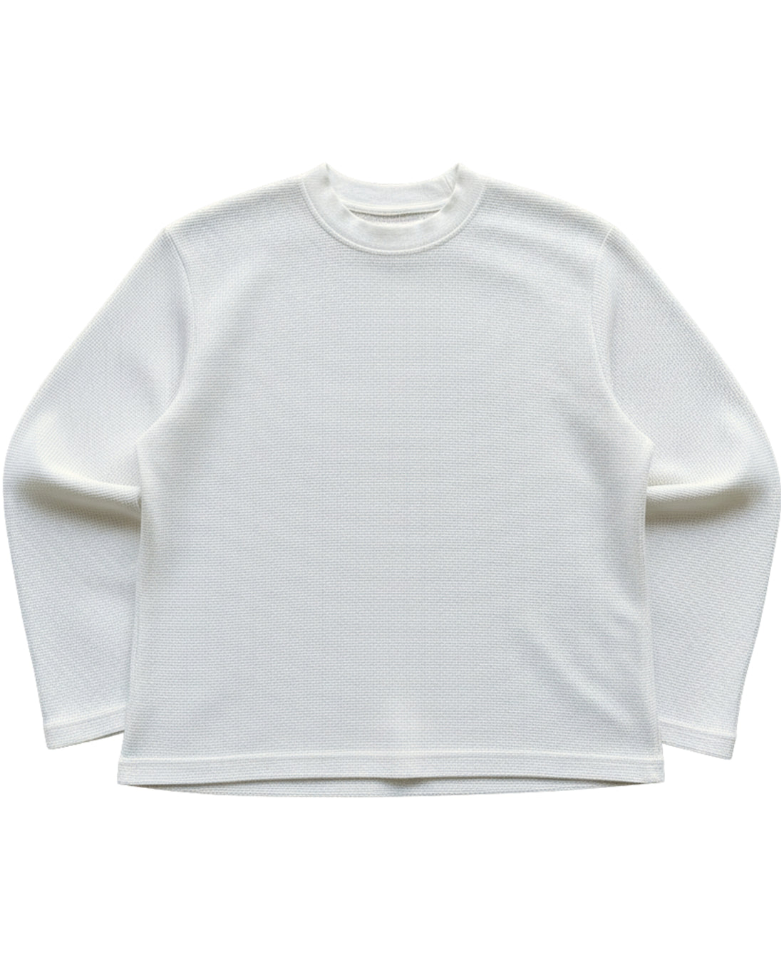 Off-white waffle knit oversized full-sleeve Front Design