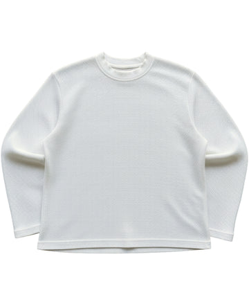 Off-white waffle knit oversized full-sleeve Front Design