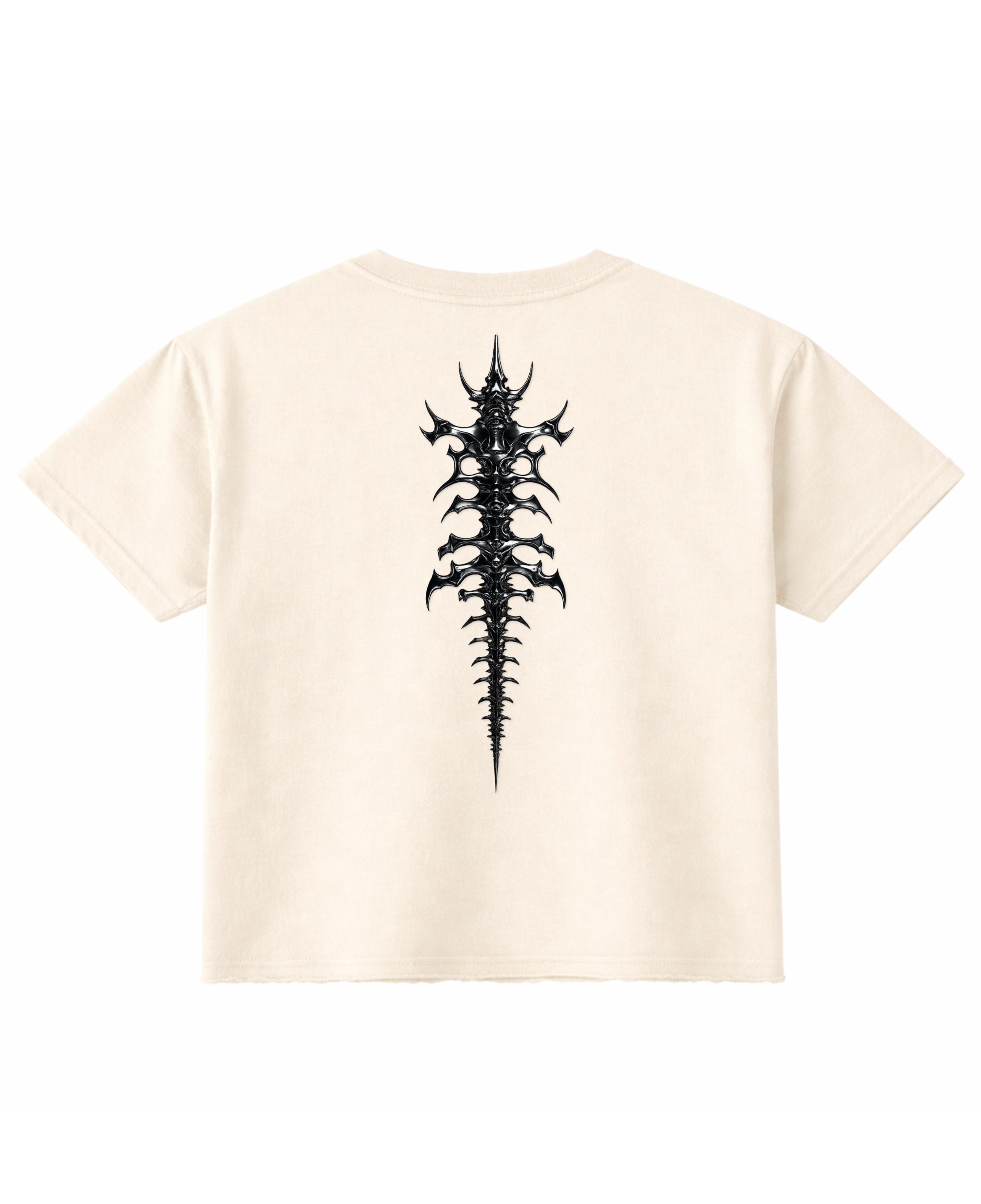 Off White Boxy Fit T-shirt Back Design