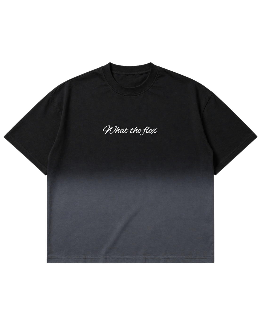 Black Ombré Wash Boxy Fit T-shirt Front Design