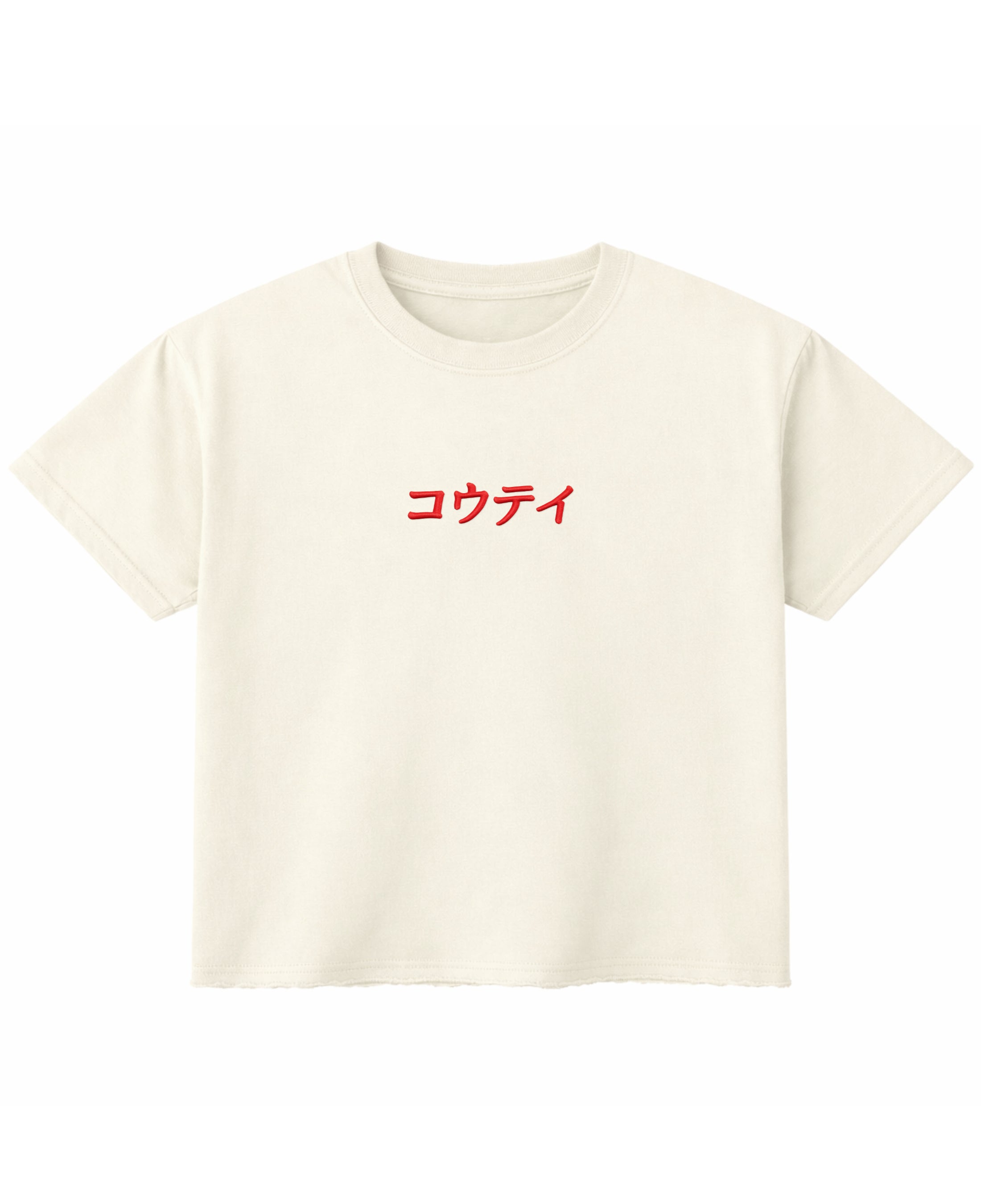 Off White Boxy Fit T-shirt Front Design