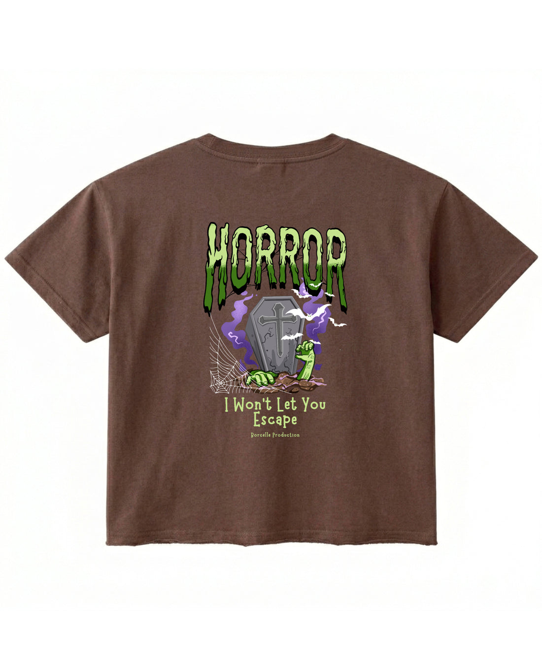 Brown Boxy Fit T-shirt Front Design
