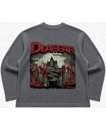 Acidwash waffle knit oversized full-sleeve Back Design