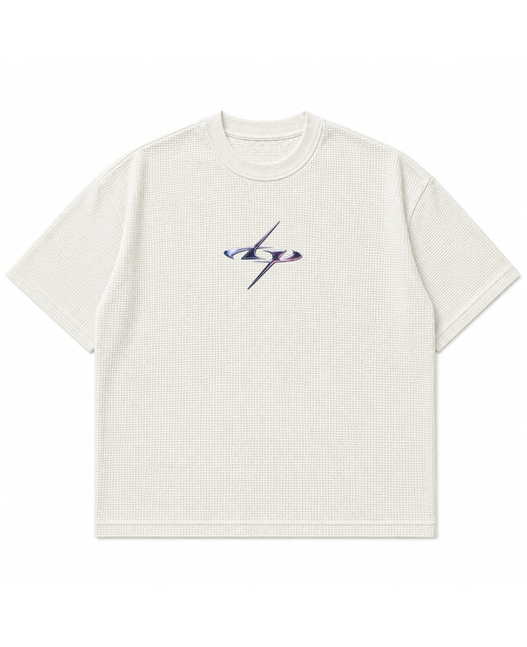 Off-white waffle boxy fit Front Design