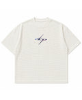 Off-white waffle boxy fit Front Design