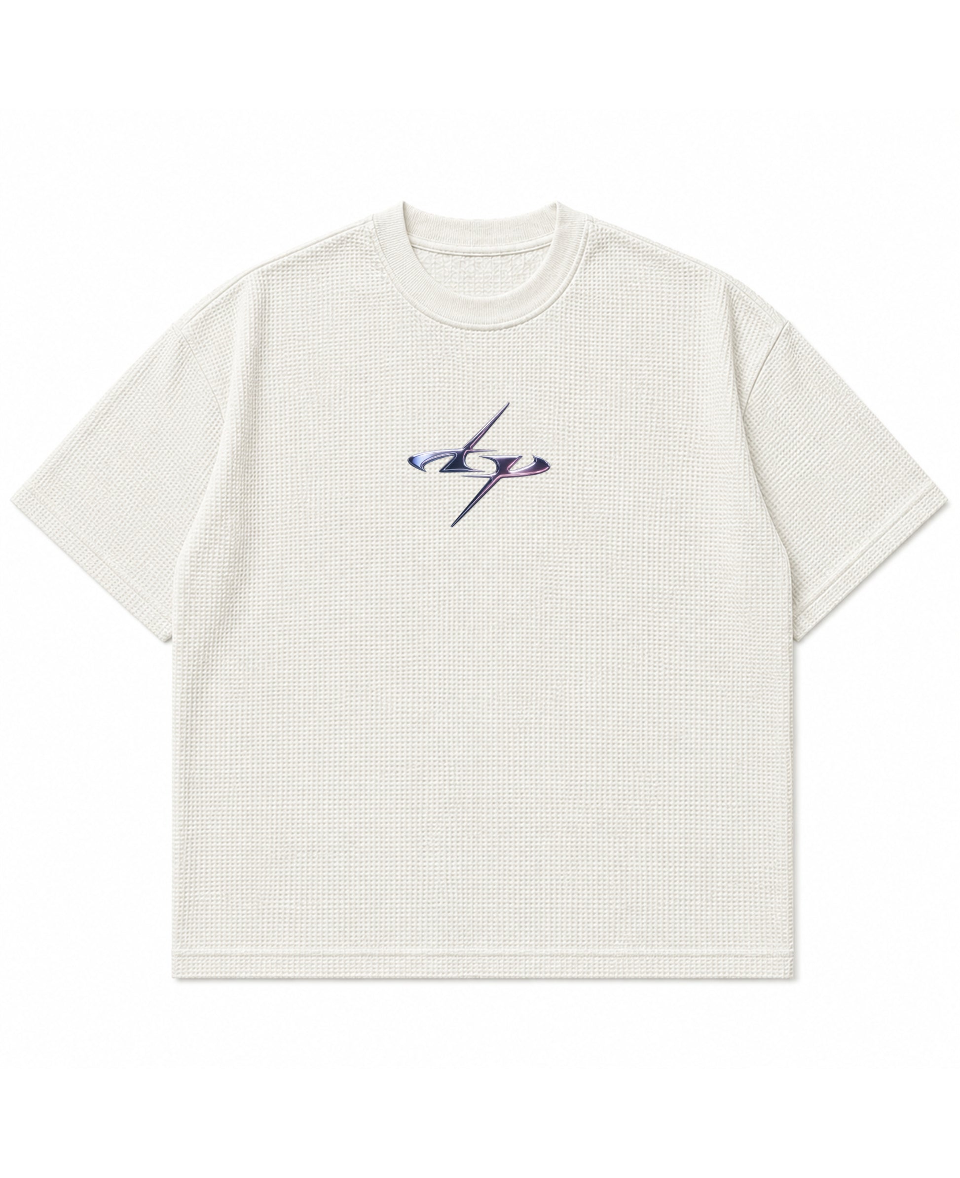 Off-white waffle boxy fit Front Design