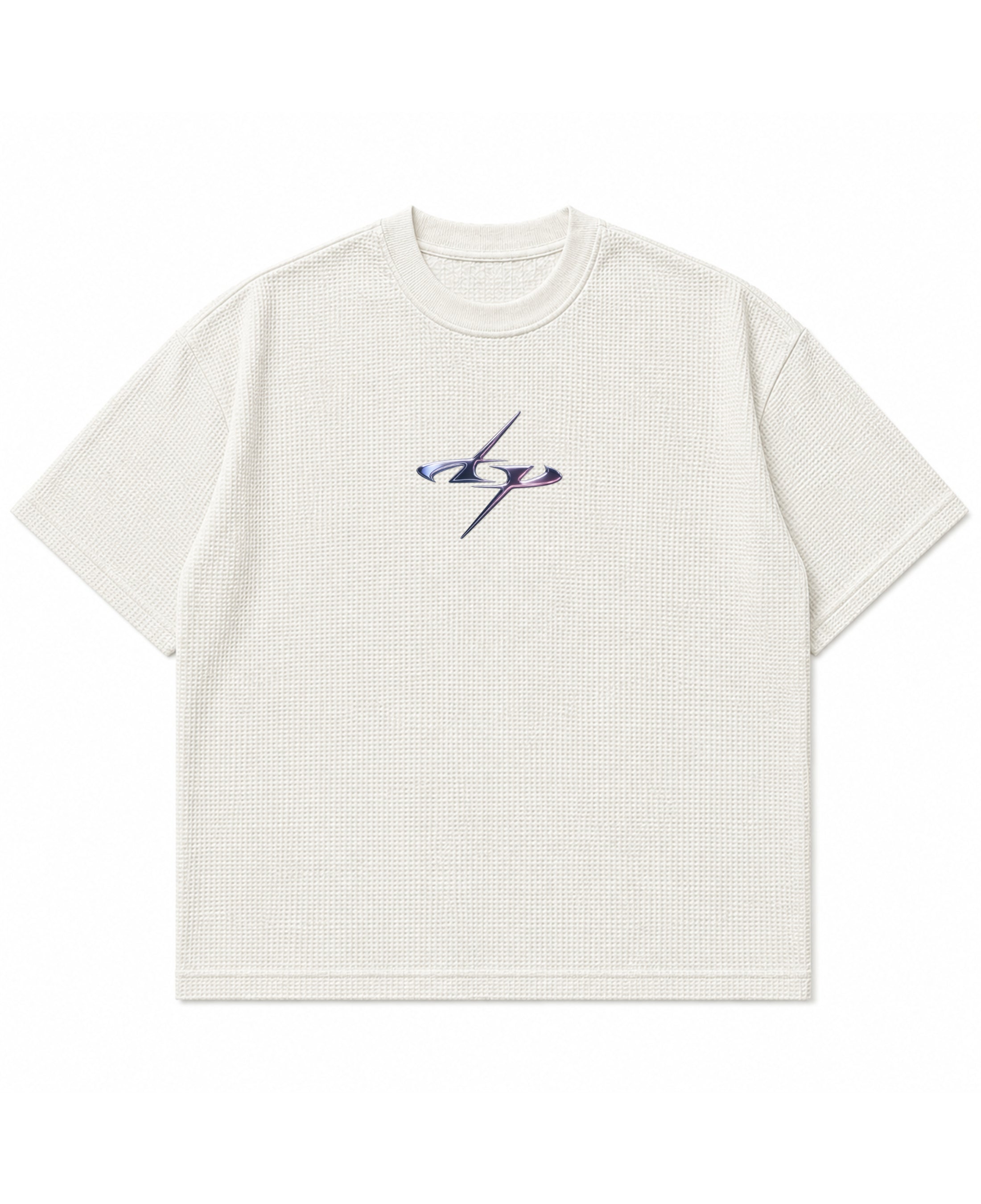 Off-white waffle boxy fit Front Design