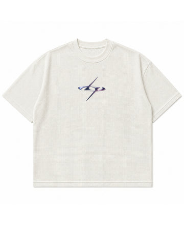 Off-white waffle boxy fit Front Design