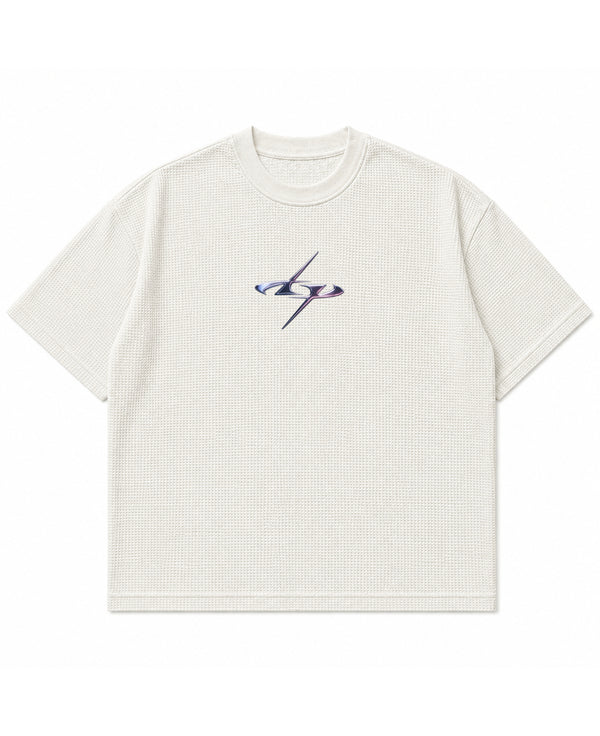 Off-white waffle boxy fit Front Design