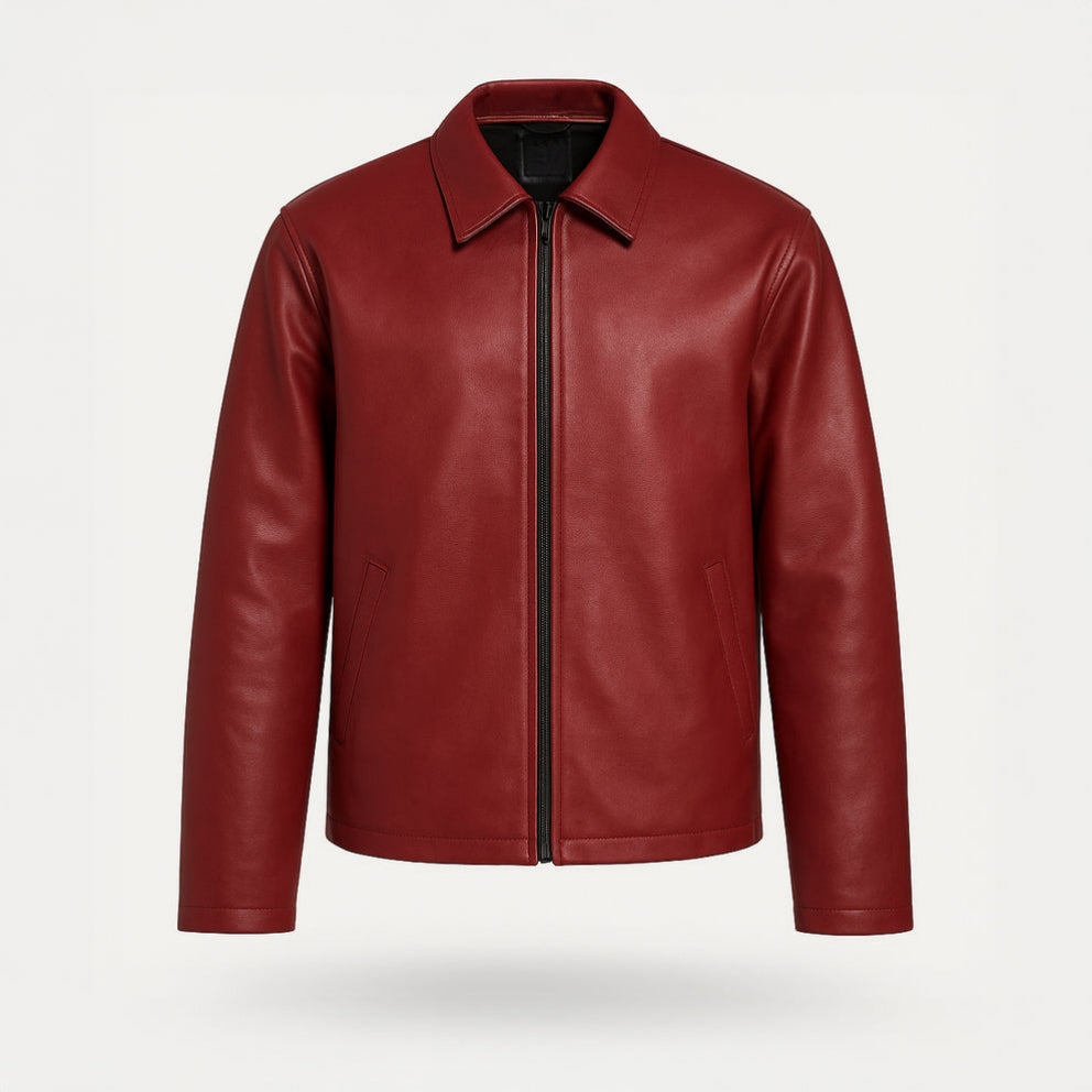 Cherry lether jacket
