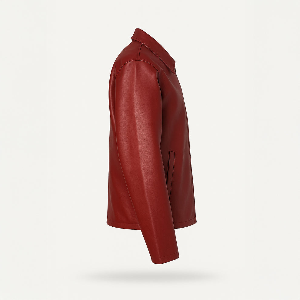Cherry lether jacket